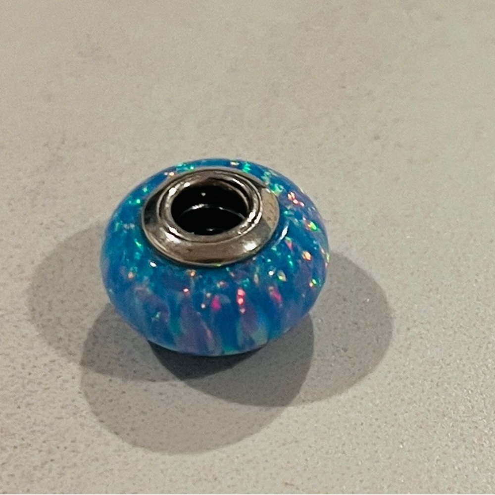 Pandora Opal in Ocean Blue Glass Bead Charm